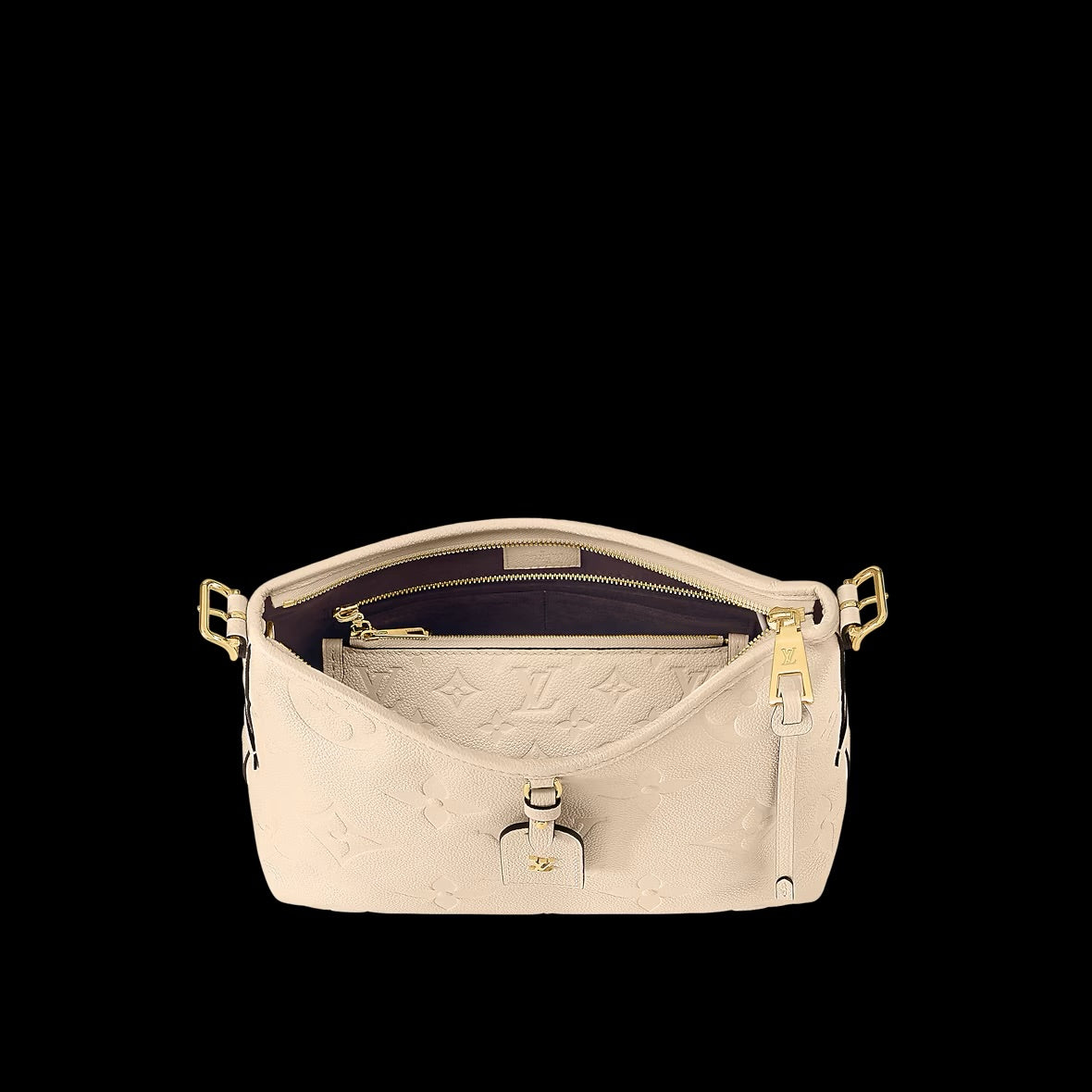 Louis Vuitton CarryAll PM Tote Bag In Creme Leather Design
