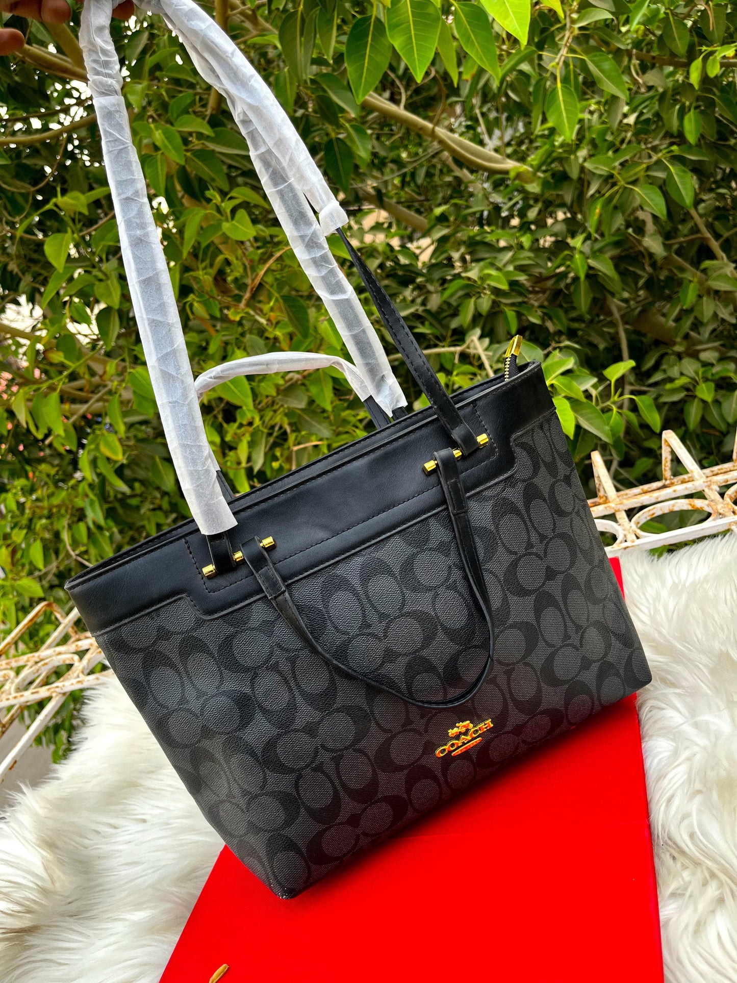 Coach Folio Tote In Signature Canvas