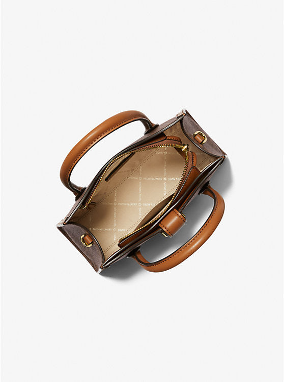 Michael Kors Gabby Signature Satchel Handbag in Brown