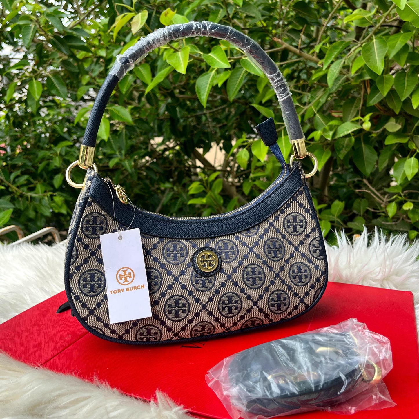 Tory Burch Inspired Cross Shoulder Bag (Blue)