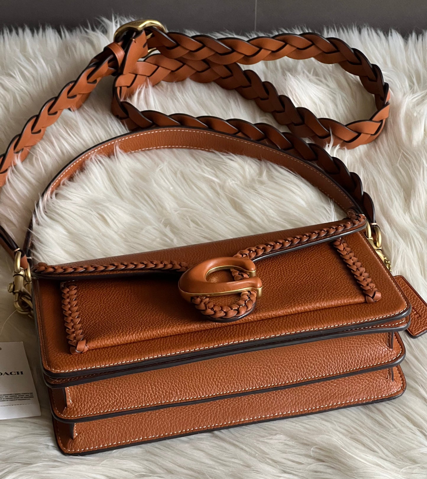 Coach Tabby 26 Shoulder Bag with Braid in Brown
