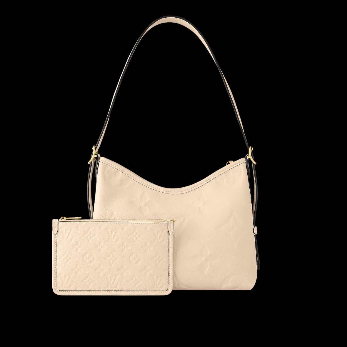 Louis Vuitton CarryAll PM Tote Bag In Creme Leather Design