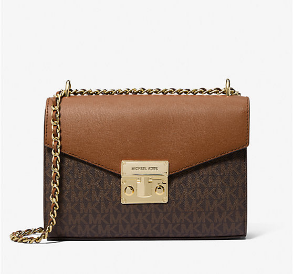 Michael Kors Rose Medium Logo Shoulder Bag
