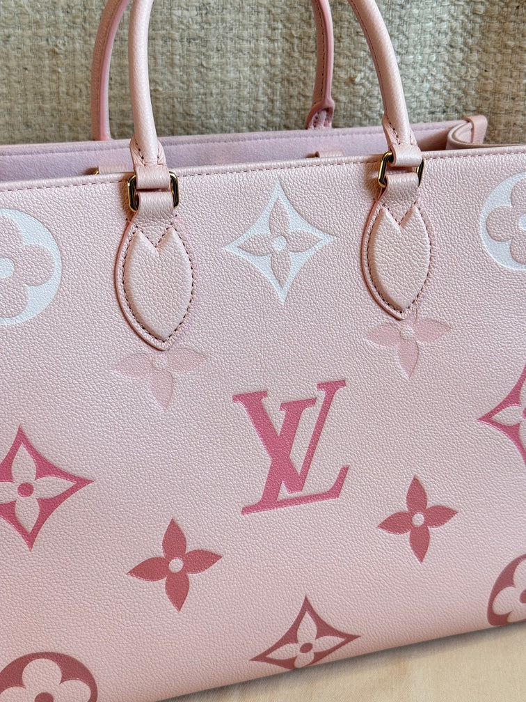 Louis Vuitton OnTheGo MM Large Tote Bag (Degrade Rose)