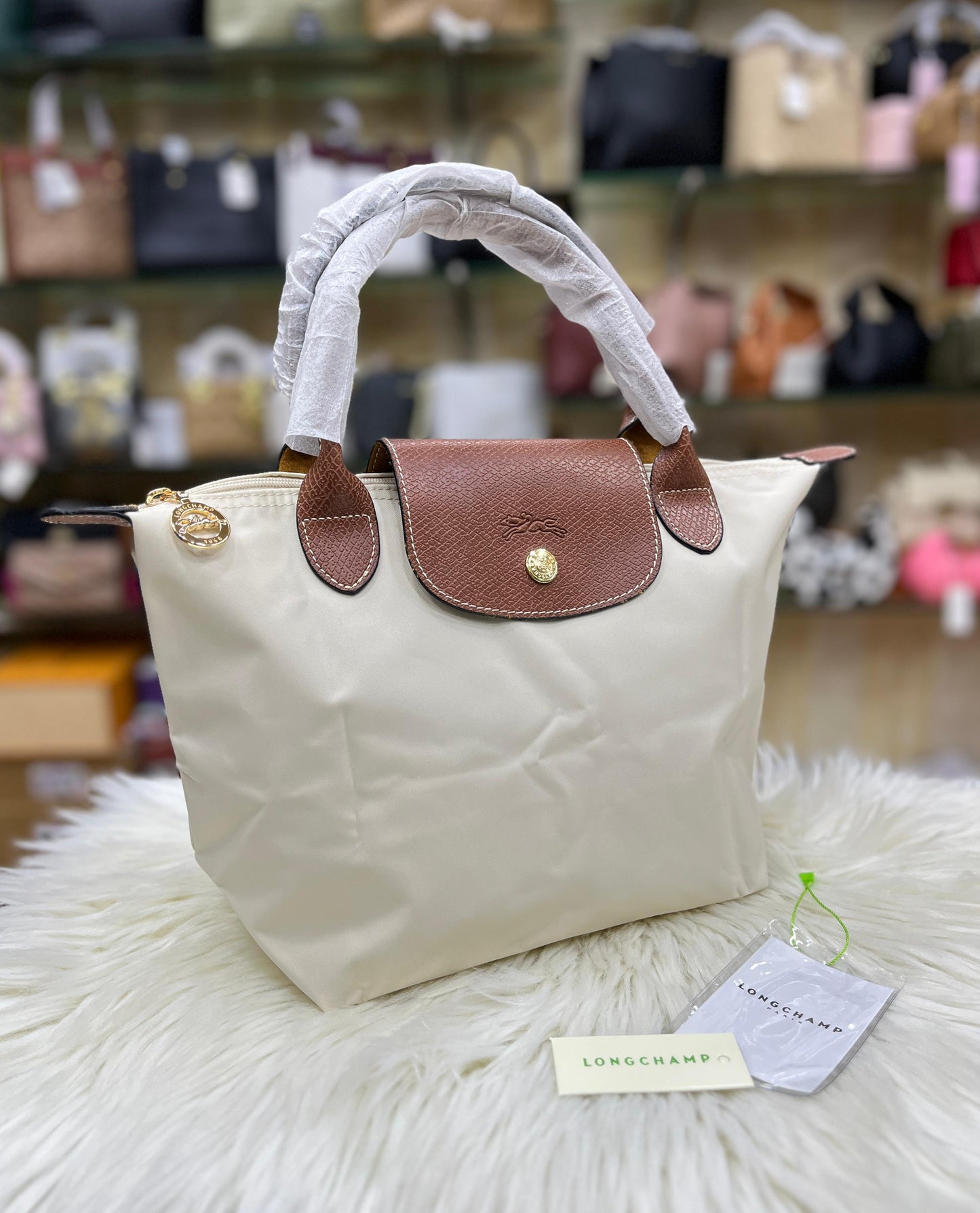 Longchamp Le Pliage S Handbag (White)