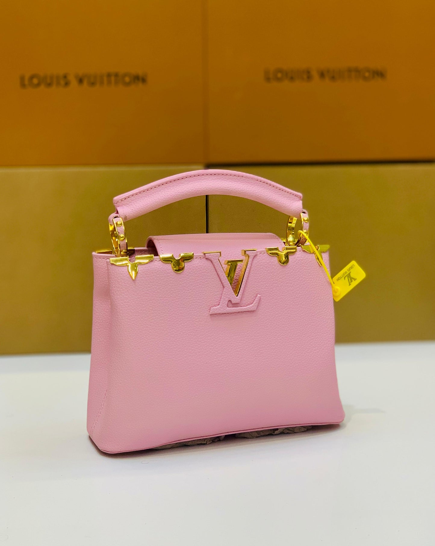 Louis Vuitton Capucines BB Hand Bag (Baby Pink)