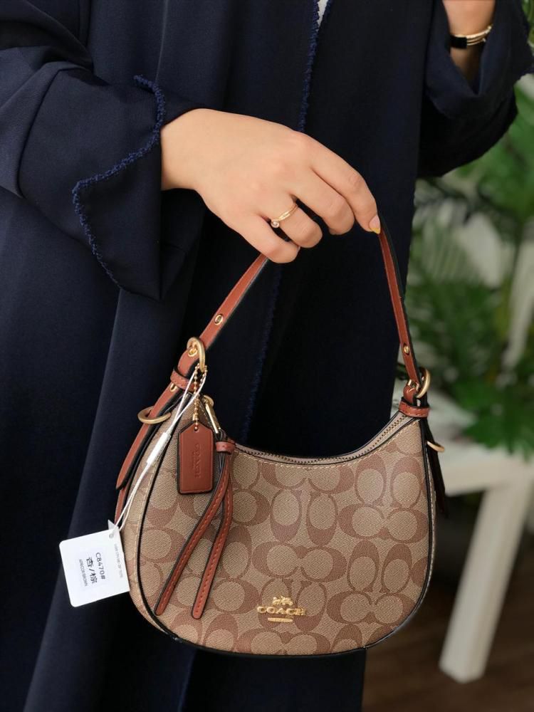 Coach Kleo Hobo in Signature Canvas (Brown)