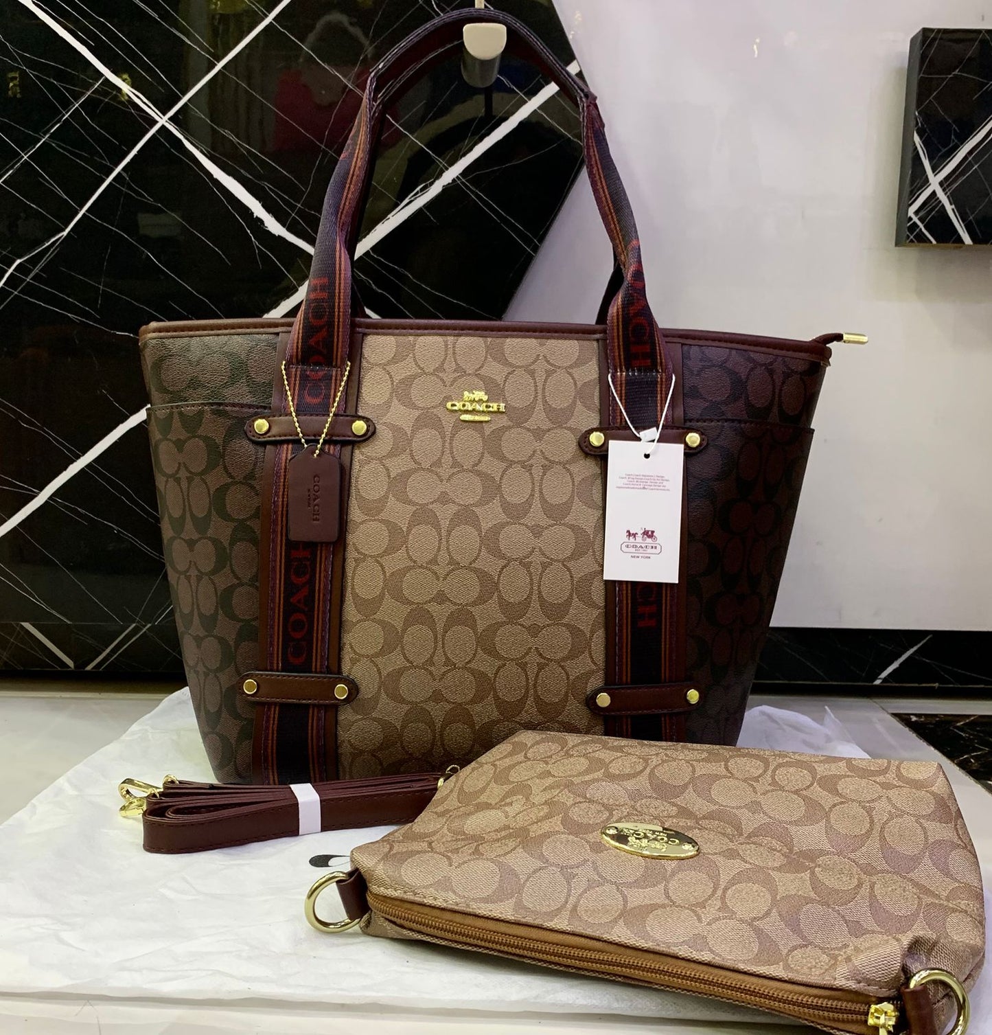 Coach Ashton Tote Bag in Signature Canvas.