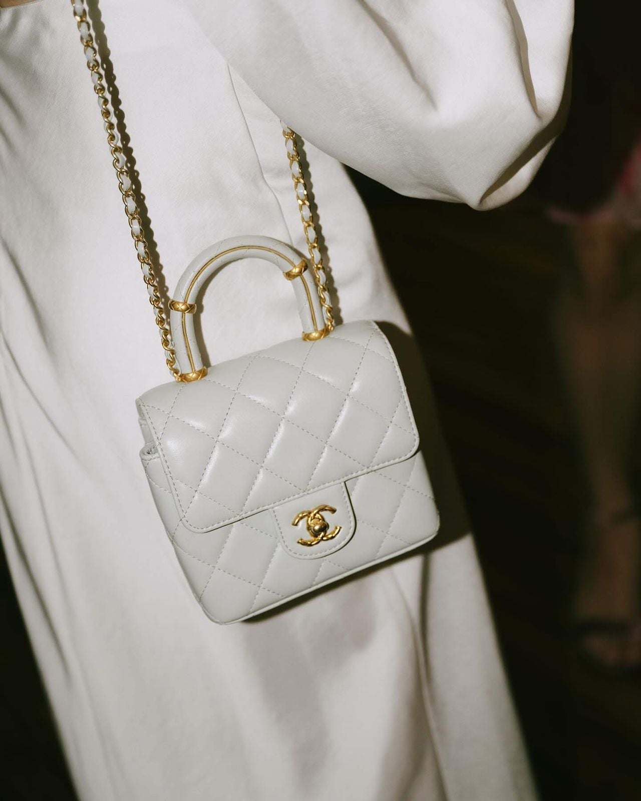 CHANEL Mini Square Top Handle Flap