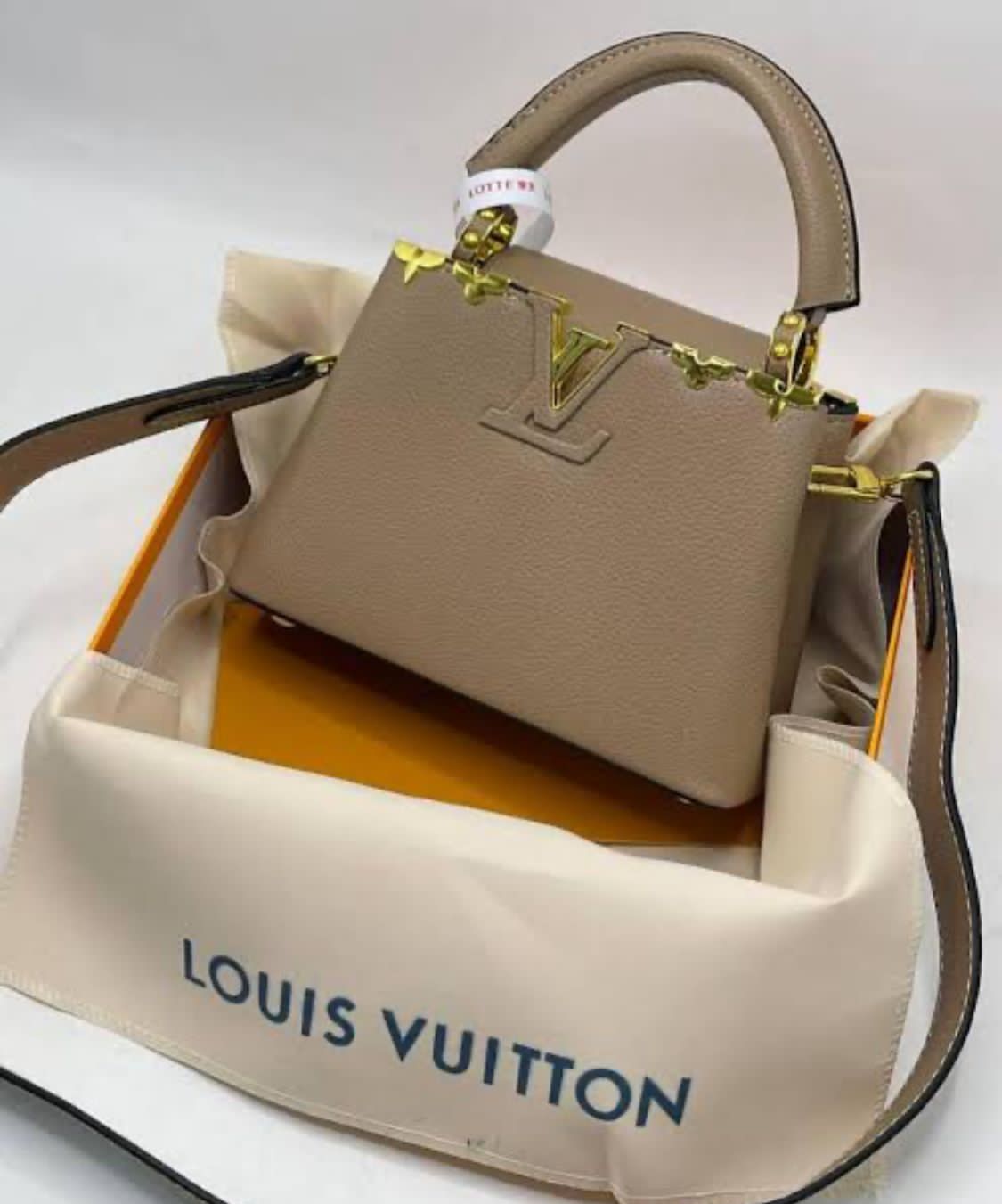 Louis Vuitton Capucines BB Hand Bag (Beige)