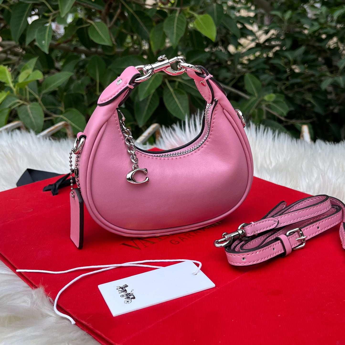 Coach Jonie Bag in Signature Canvas (Pink)