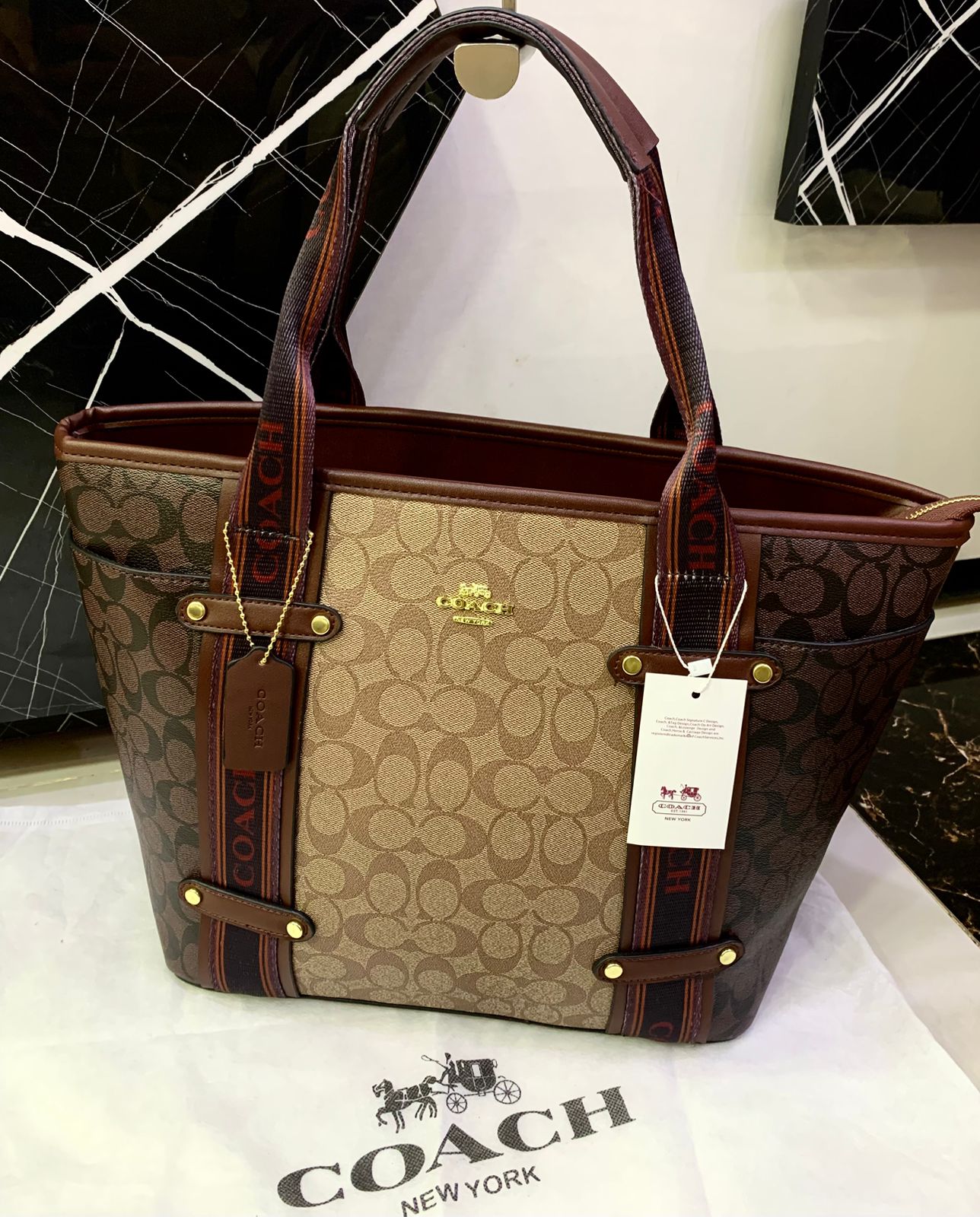Coach Ashton Tote Bag in Signature Canvas.