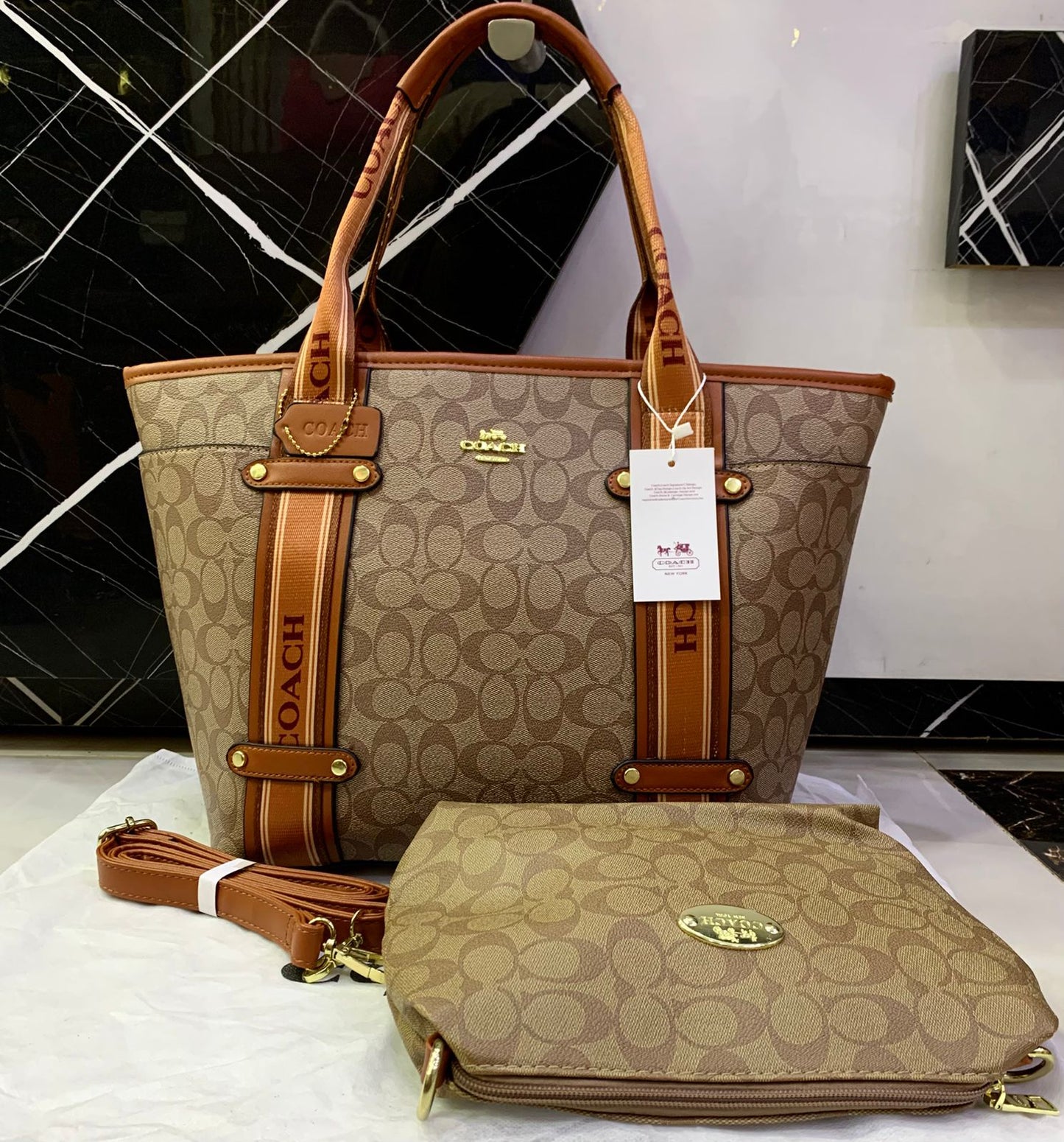Coach Ashton Tote Bag in Signature Canvas.