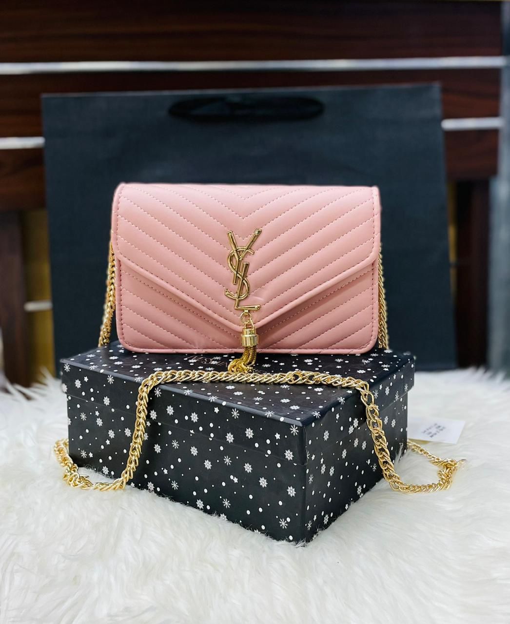 YSL Monogram Matelassé Chain Crossbody Bag