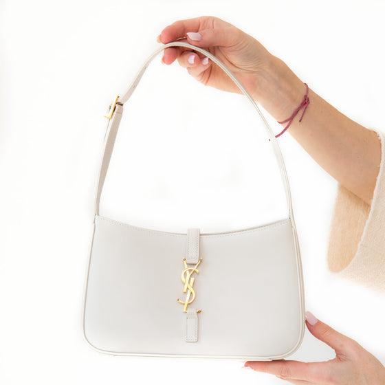 Saint Laurent Hobo Shoulder Bag (White)