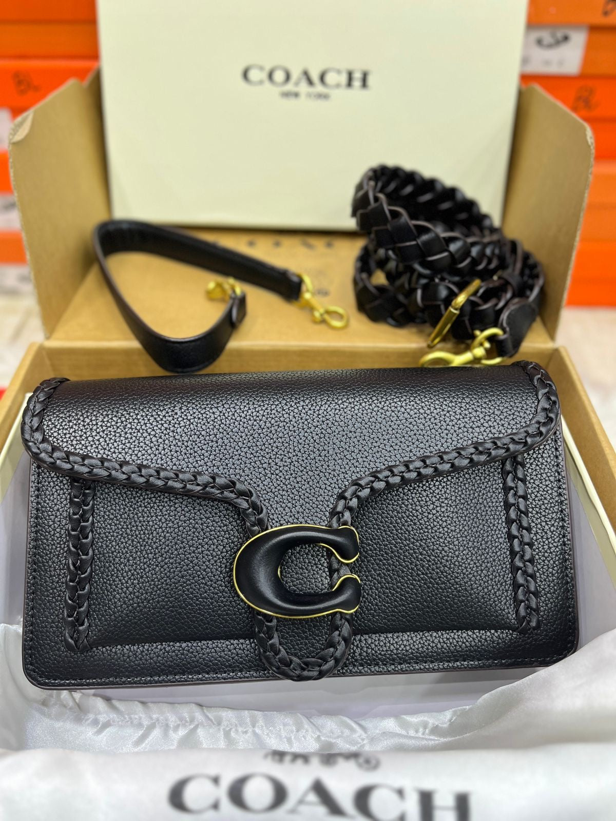 Coach Tabby 26 Shoulder Bag with Braid in Black