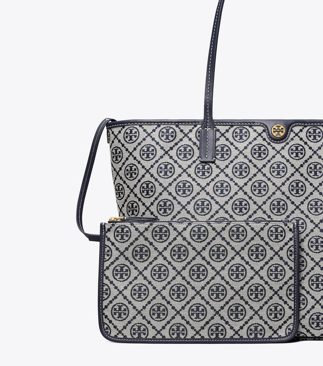 Tory Burch T Monogram Tote Bag in Blue