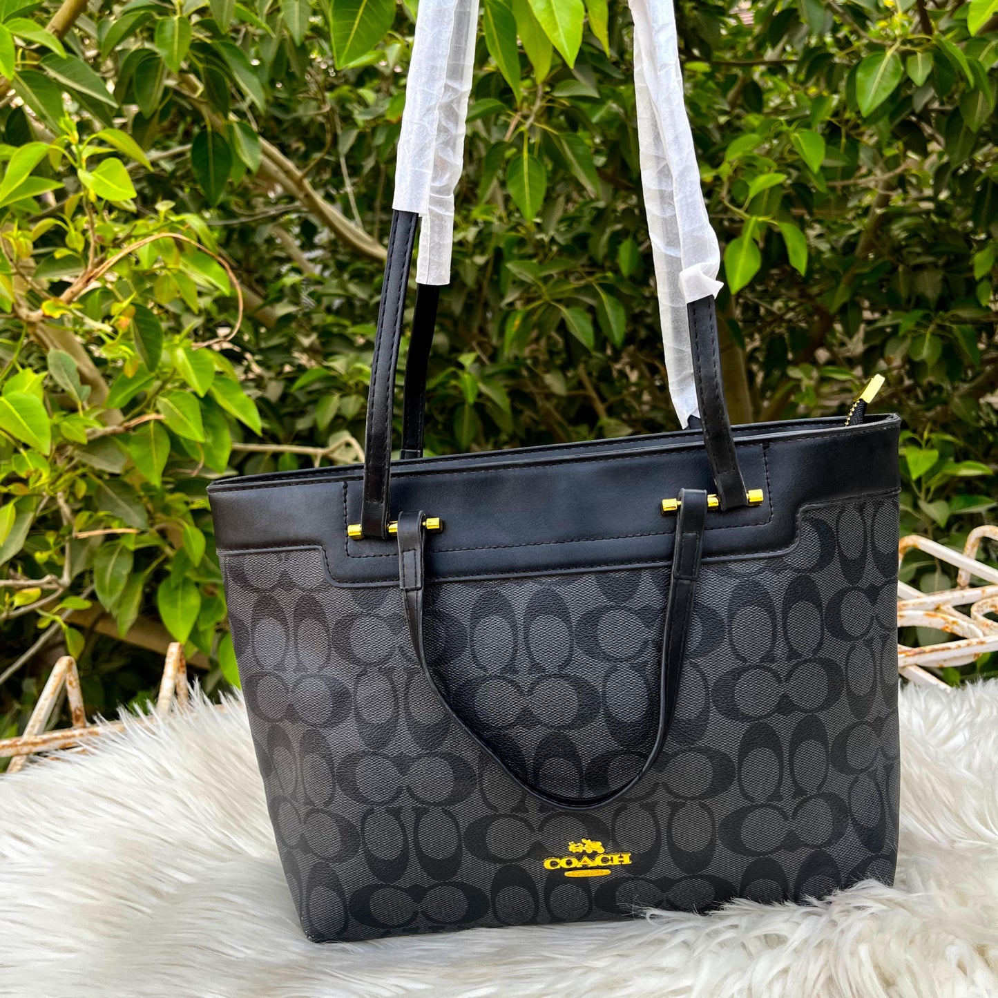 Coach Folio Tote In Signature Canvas