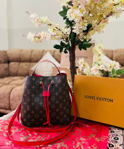 Louis Vuitton NéoNoé Shoulder Bag in Red Strep