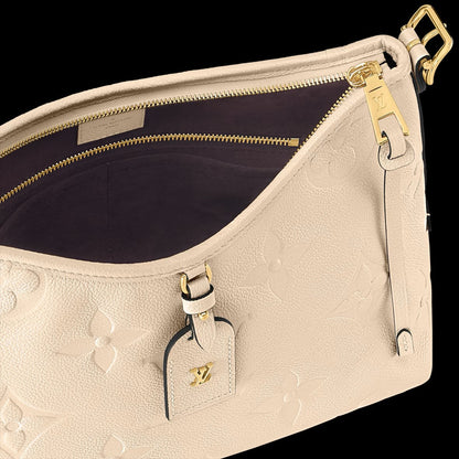 Louis Vuitton CarryAll PM Tote Bag In Creme Leather Design