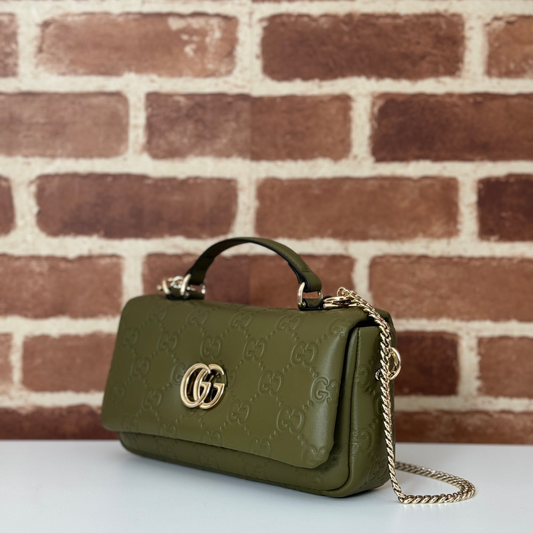 Gucci GG Milano small top handle bag (Green)