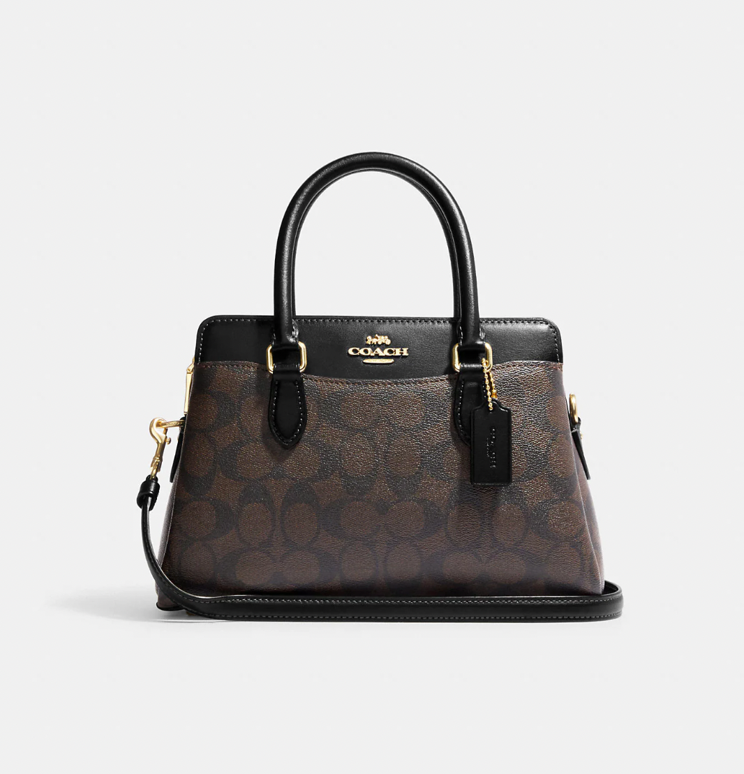 Coach Mini Darcie Carryall In Signature Canvas Handbag
