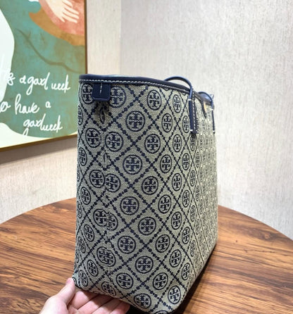Tory Burch T Monogram Tote Bag in Blue
