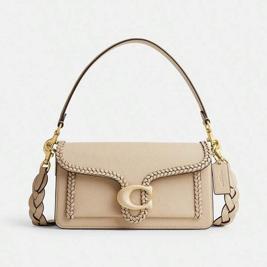 Coach Tabby 26 Shoulder Bag with Braid in White