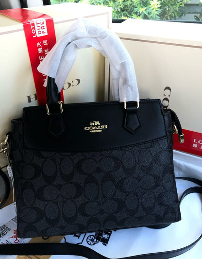 Coach Mini Darcie Carryall In Signature Canvas Handbag