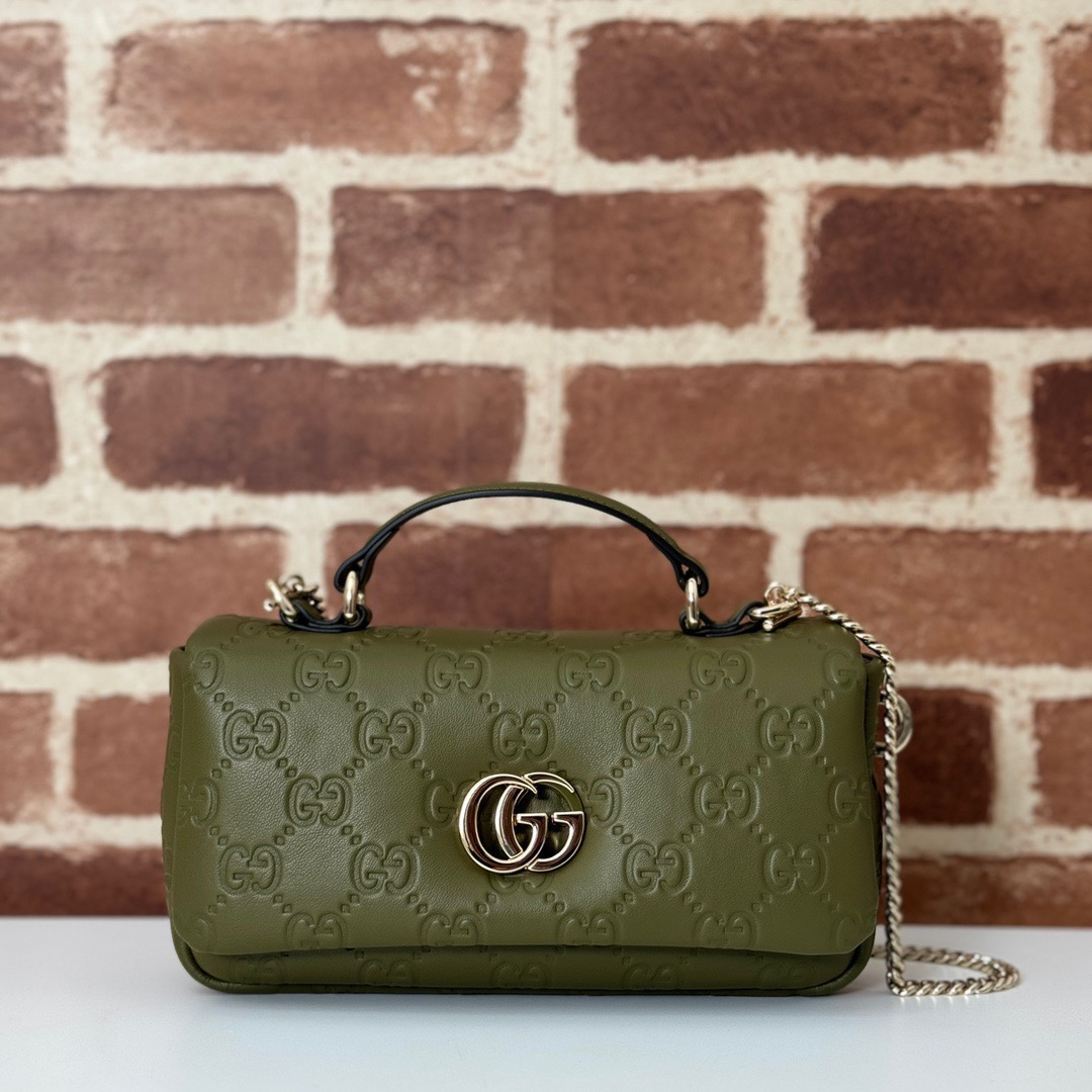 Gucci GG Milano small top handle bag (Green)