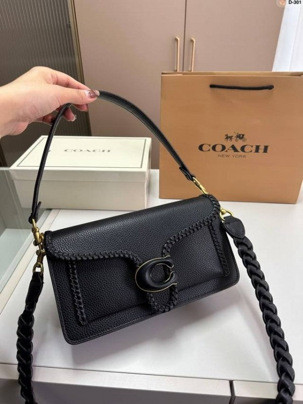 Coach Tabby 26 Shoulder Bag with Braid in Black