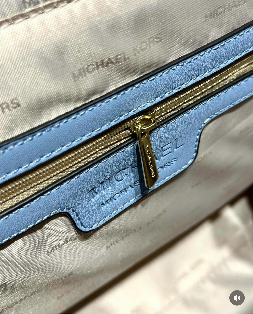 Michael Kors Mirella Signature Logo Tote Bag in Sky Blue