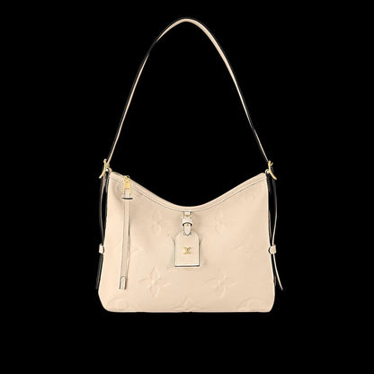 Louis Vuitton CarryAll PM Tote Bag In Creme Leather Design