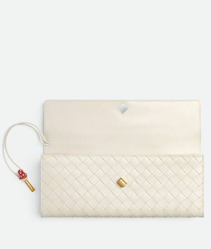 Bottega Venetta Andiamo Clutch Bag (White)