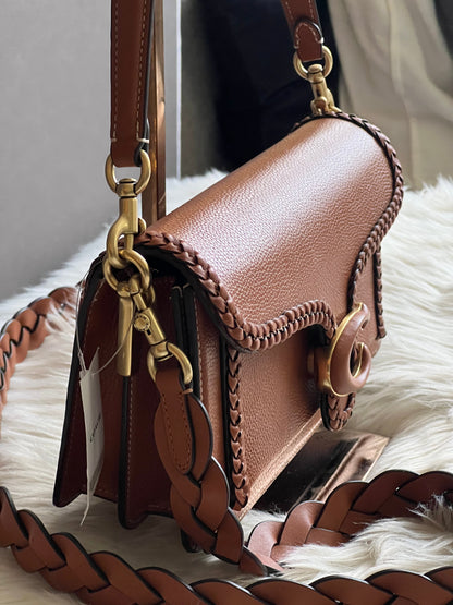 Coach Tabby 26 Shoulder Bag with Braid in Brown