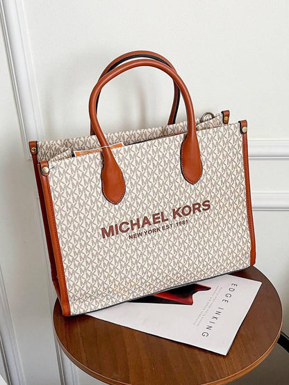 Michael Kors Mirella Signature Logo Tote Bag