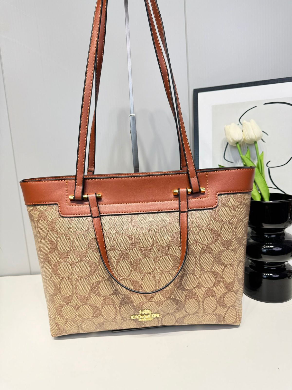 Coach Folio Tote In Signature Canvas