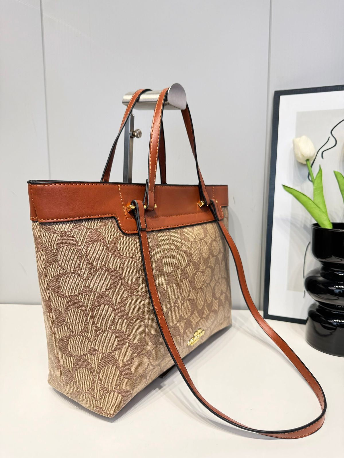 Coach Folio Tote In Signature Canvas