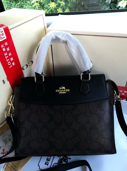 Coach Mini Darcie Carryall In Signature Canvas Handbag