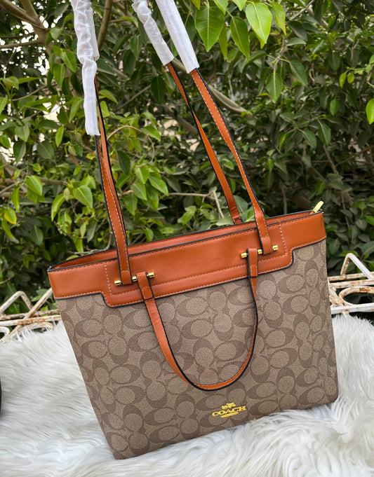 Coach Folio Tote In Signature Canvas