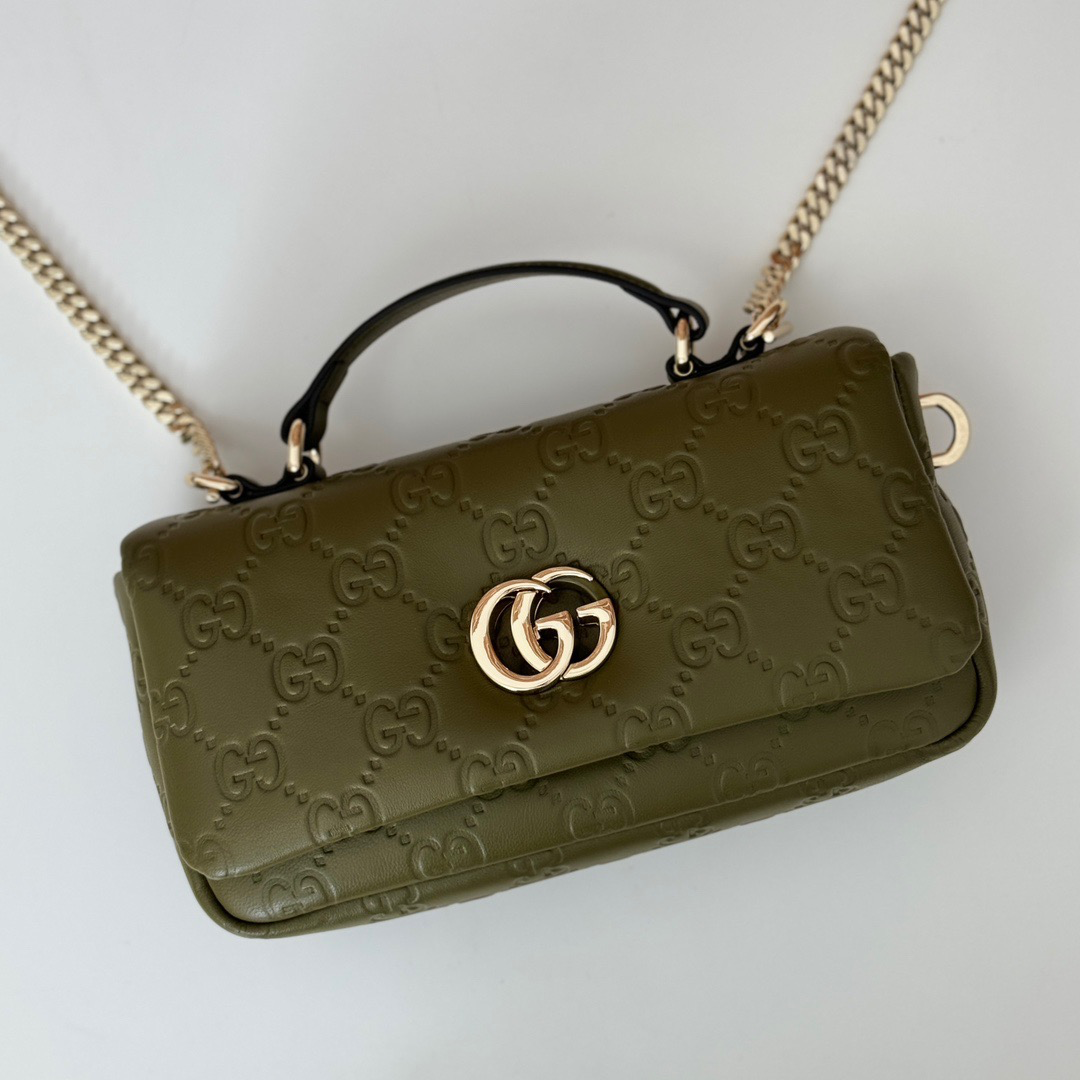 Gucci GG Milano small top handle bag (Green)