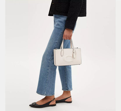 Coach Nina Mini Tote Bag in White