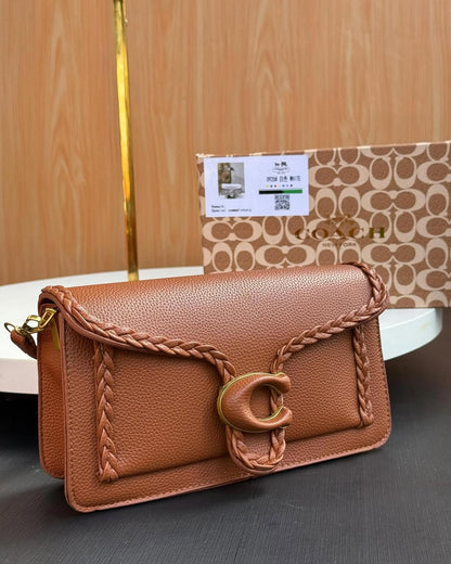 Coach Tabby 26 Shoulder Bag with Braid in Brown