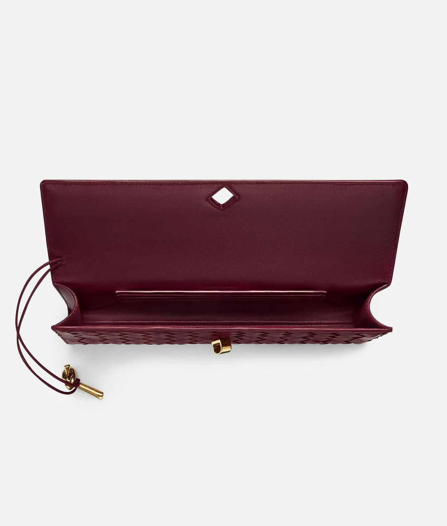 Bottega Venetta Andiamo Clutch Bag (Mahroon)