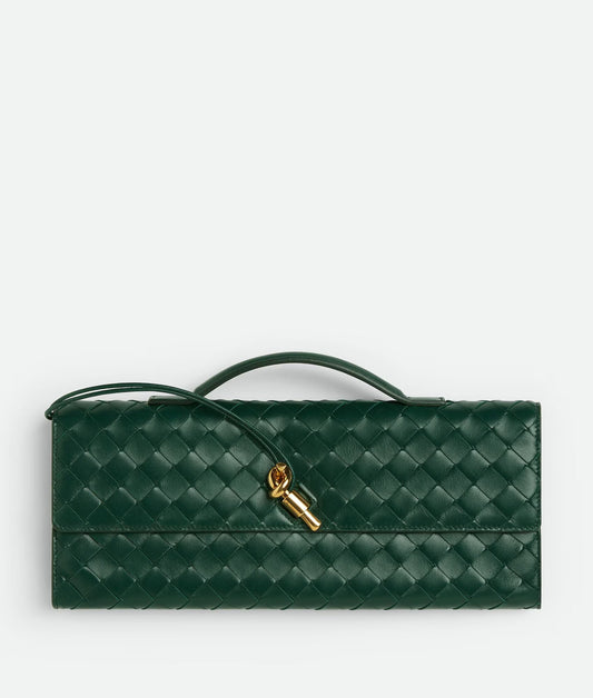 Bottega Venetta Andiamo Clutch Bag (Green)