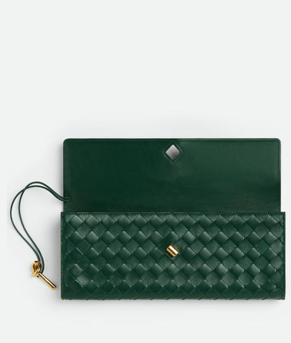Bottega Venetta Andiamo Clutch Bag (Green)