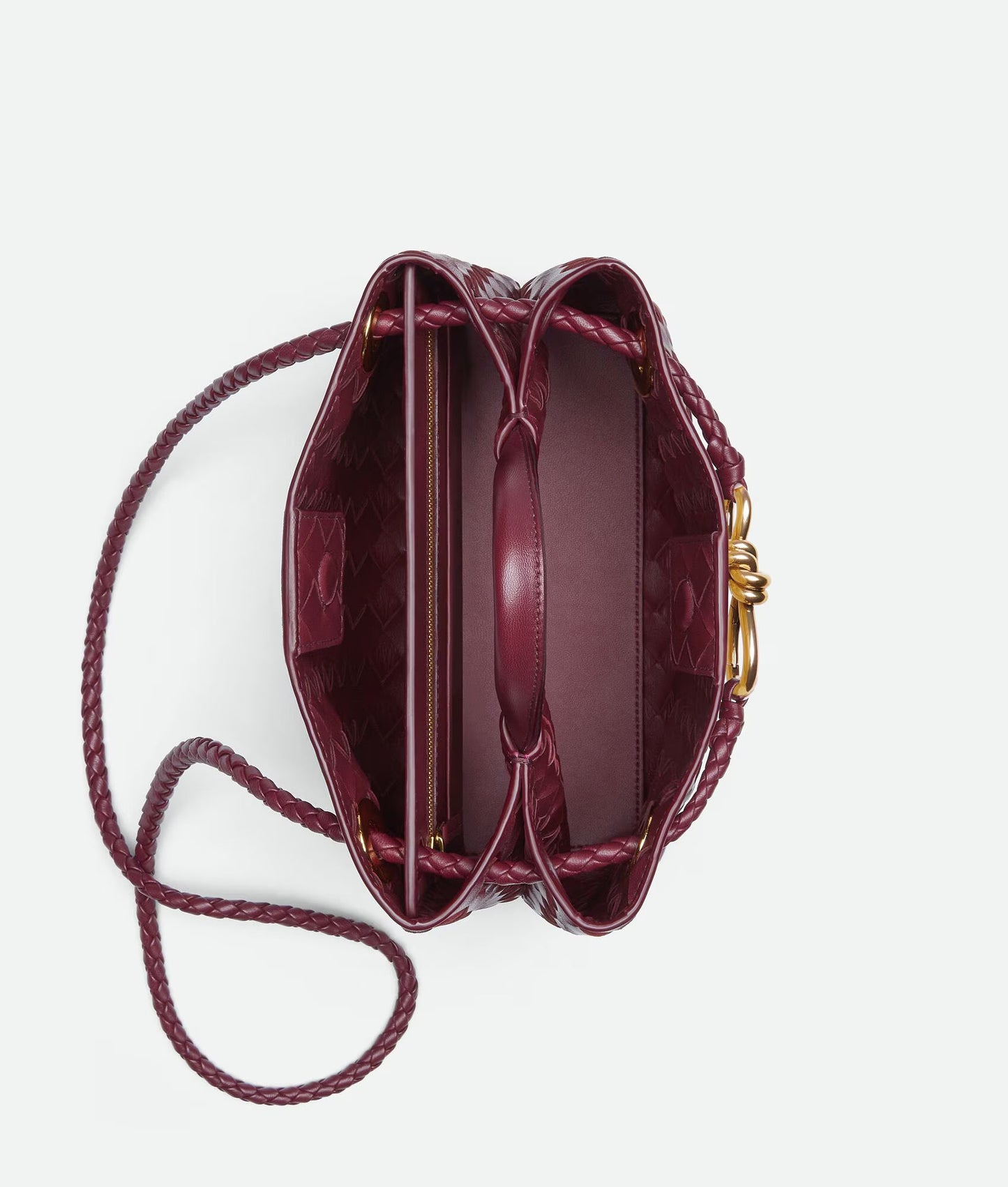 Bottega Venetta Andiamo Handbag (Mahroon)