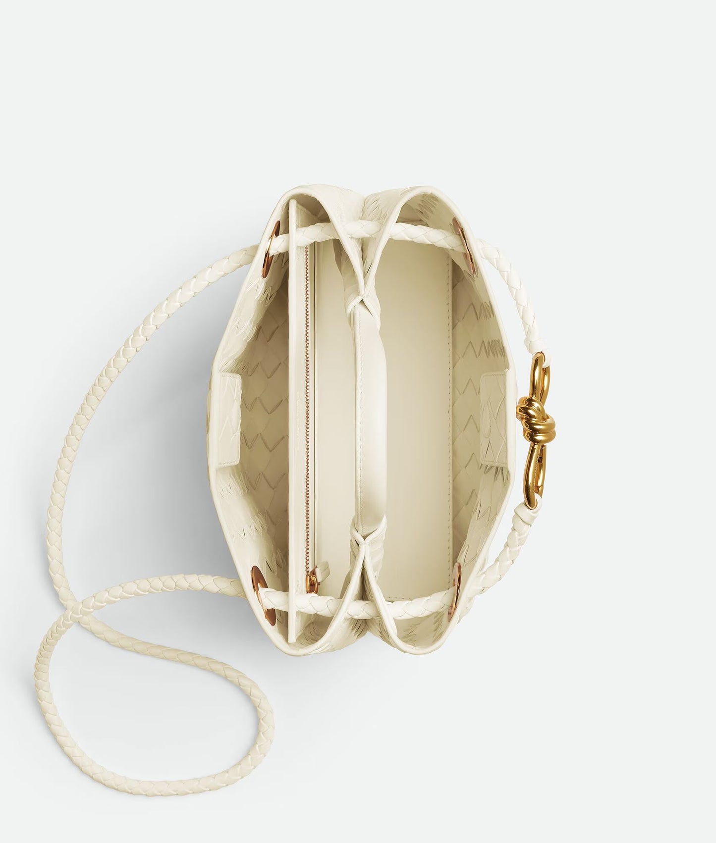 Bottega Venetta Andiamo Handbag (White)
