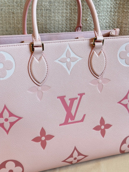 Louis Vuitton OnTheGo MM Large Tote Bag (Degrade Rose)