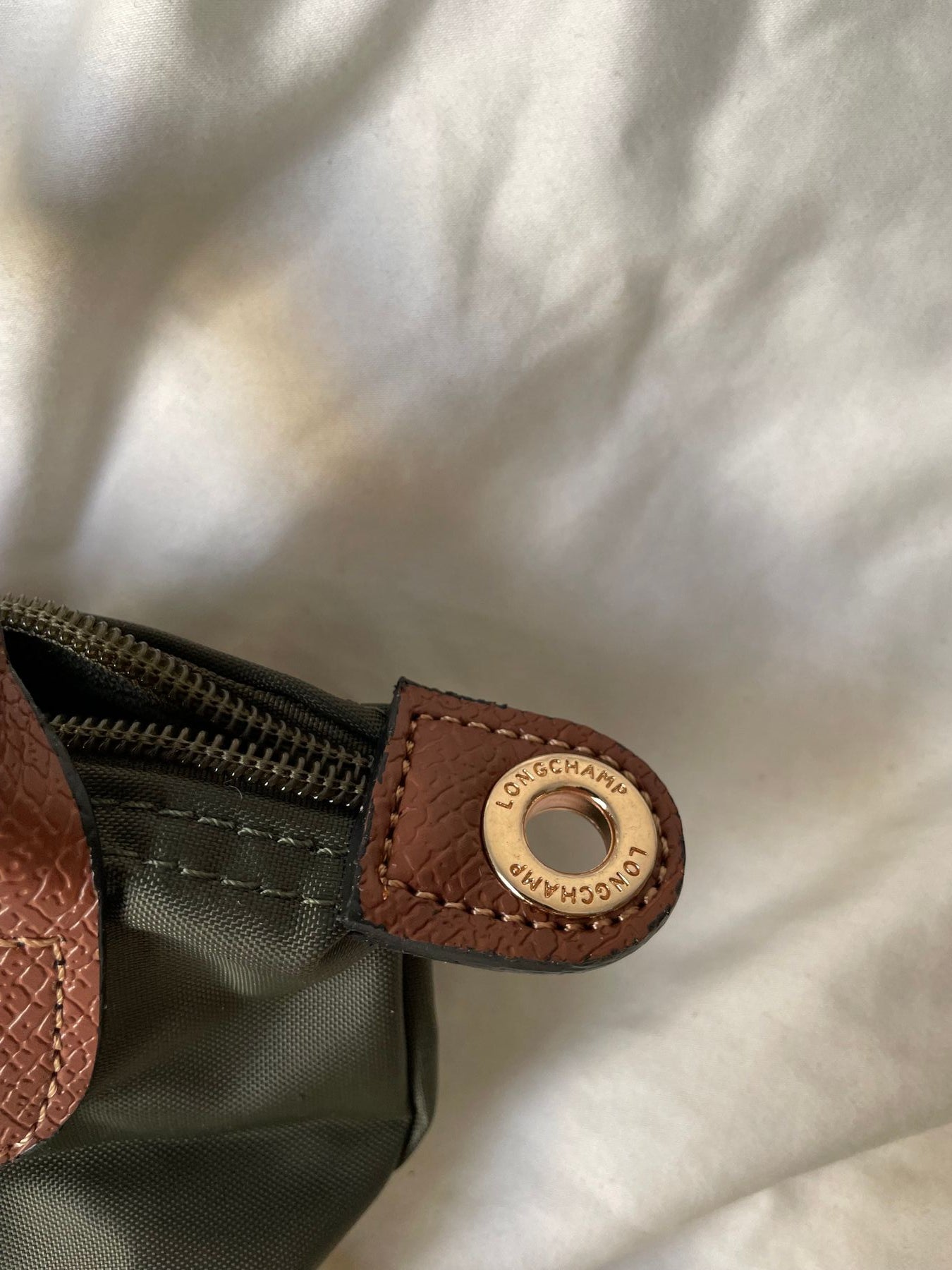 Longchamp Le Pliage Pouch with Handle (Forest Green)